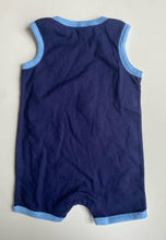 Load image into Gallery viewer, Dymples baby boy size 12-18 months blue sleeveless romper one-piece, BNWT
