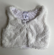 Load image into Gallery viewer, Target baby girl size 3-6 months white fluffy vest, VGUC
