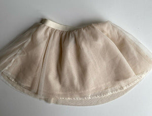 Gap baby girl size 18-24 months gold tutu elastic waist skirt, VGUC