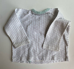 Tea baby size 3-6 months green patterned wrap long sleeve top, VGUC