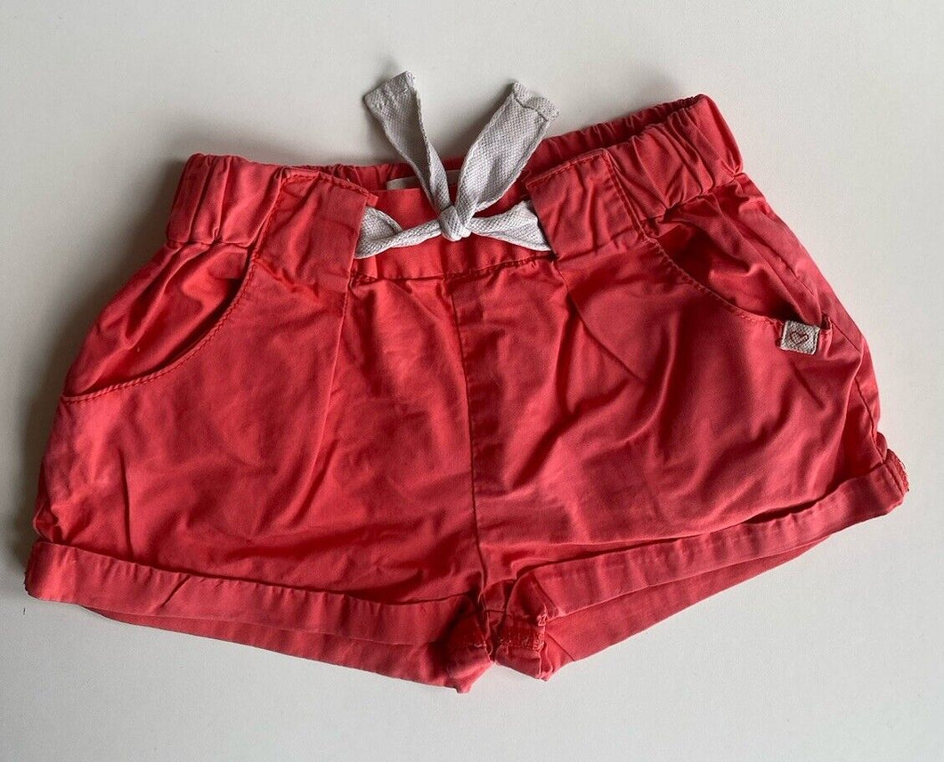 Zara baby girl size 12-18 months pink elastic waist drawstring shorts, VGUC