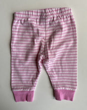 Load image into Gallery viewer, Sprout baby girl size 0-3 months pink stripe leggings pants, VGUC
