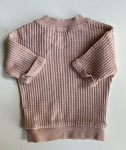 Load image into Gallery viewer, Jamie Kay baby girl size 3-6 months dusty pink waffle light jumper top, VGUC
