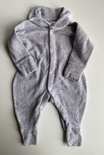 Load image into Gallery viewer, Bonds baby size 0-3 months grey Terry towelling collared wondersuit, VGUC
