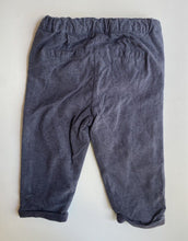 Load image into Gallery viewer, Kiabi baby size 9-12 months blue grey drawstring pants, VGUC
