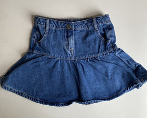 Milkshake kids girls size 5 blue denim skirt, VGUC