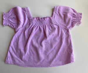 Cotton On Kids girls toddler size 3 purple Terry towelling top, VGUC