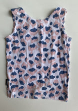 Load image into Gallery viewer, Bonds baby girl size 0-3 months chesty pink blue leopard print tank top, VGUC
