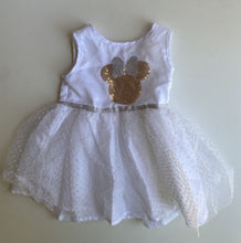 Load image into Gallery viewer, Disney baby girl size 3-6 months white Minnie Mouse tutu dress, VGUC
