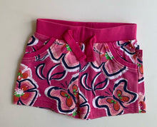 Load image into Gallery viewer, Frendz baby girl size 80 (3-6 months) pink drawstring shorts butterflies, VGUC
