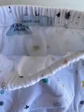 Load image into Gallery viewer, Goldie + Ace baby size 3-6 months white bloomers pants undersea, VGUC
