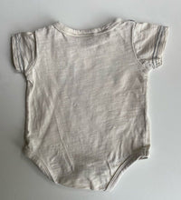 Load image into Gallery viewer, Sprout baby size 3-6 months beige bodysuit HUG ME, VGUC
