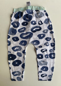 Bonds baby size 18-24 months blue white spotted leggings, VGUC