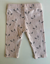 Load image into Gallery viewer, Walnut baby girl size 3-6 months pale pink leggings pants bunny ears, VGUC
