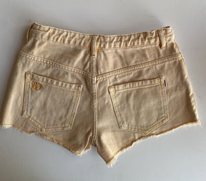 Sunnyville kids girls size 10 orange distressed denim shorts, VGUC