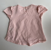 Load image into Gallery viewer, Zara baby girl size size 6-9 months pink lace short sleeve top bow, VGUC
