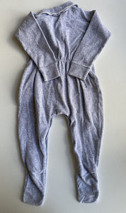 Bonds kids toddler size 2 grey terry towelling collared wondersuit, GUC