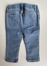 Load image into Gallery viewer, GAP baby size 6-12 months pale blue denim pull on jeans pants, VGUC
