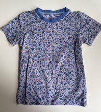 Load image into Gallery viewer, Dougal kids girls size 8 blue floral short sleeve t-shirt top, EUC
