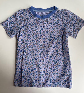 Dougal kids girls size 8 blue floral short sleeve t-shirt top, EUC