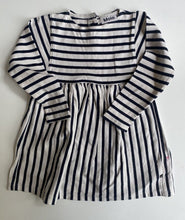 Load image into Gallery viewer, Molo kids girls size 98/104 approx. 3-4 years blue stripe dress, GUC
