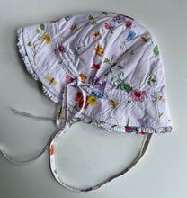 Load image into Gallery viewer, Toshi baby girl size S 8m-2 years white floral sun hat, VGUC
