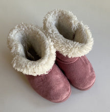 Load image into Gallery viewer, Target baby girl size 6 pink fluffy slipper boots warm, GUC
