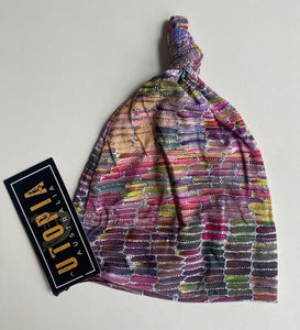 Utopia Australia baby size approx. 0-6 months multicoloured knotted beanie BNWT