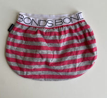 Load image into Gallery viewer, Bonds baby girl size 0-3 months pink grey stripe bloomers nappy cover, VGUC
