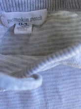 Load image into Gallery viewer, Pumpkin Patch baby size 0-3 months grey white stripe knit footed leggings, VGUC
