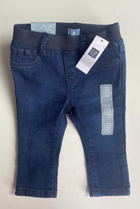 GAP baby size 6-12 months dark blue denim pull on jeans pants, BNWT