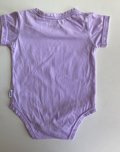 Load image into Gallery viewer, Bonds baby size 0-3 months purple bodysuit top, VGUC
