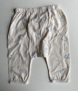 Tartine et Chocolat baby size 0-3 months white leggings pants blue lions, GUC