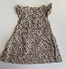 Load image into Gallery viewer, U.S. Polo Assn. baby girl size 6-9 months brown black leopard print dress, VGUC
