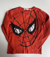 Load image into Gallery viewer, H&amp;M x Marvel kids boys size 7-8 red long sleeve Spiderman t-shirt, VGUC
