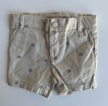 Load image into Gallery viewer, Jacadi Paris baby size 3-6 months light brown shorts hedgehogs, VGUC
