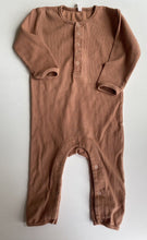 Load image into Gallery viewer, Quincy Mae baby size 18-24 months brown ribbed one-piece, GUC
