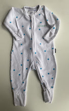 Load image into Gallery viewer, Bonds baby size 0-3 months zippy wondersuit white Terry towelling blue spot VGUC
