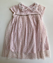 Load image into Gallery viewer, Next baby girl size 12-18 months pink floral collared party dress, VGUC
