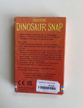 Load image into Gallery viewer, Usborne Dinosaur Snap kids card game 2+ players, VGUC
