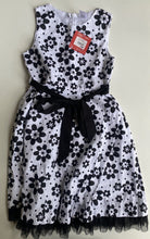 Load image into Gallery viewer, Ollie&#39;s Place kids girls size 8 black white floral tulle dress, BNWT
