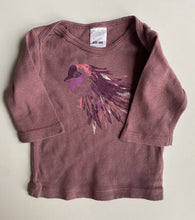 Load image into Gallery viewer, Bonds baby girl size 0-3 months purple long sleeve t-shirt bird, VGUC
