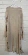 Load image into Gallery viewer, Ripe women&#39;s size XL maternity beige knit long line cardigan jumper, VGUC
