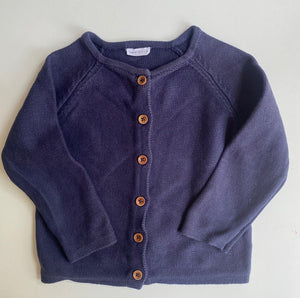 Jamie Kay kids size 4 years navy blue knitted cardigan jumper, VGUC