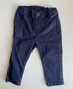 Target baby boy size 6-12 months navy blue chino pull on pants, VGUC