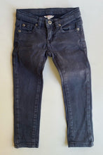 Load image into Gallery viewer, Seed baby size 1-2 years black denim pull on jeans pants straight leg, VGUC
