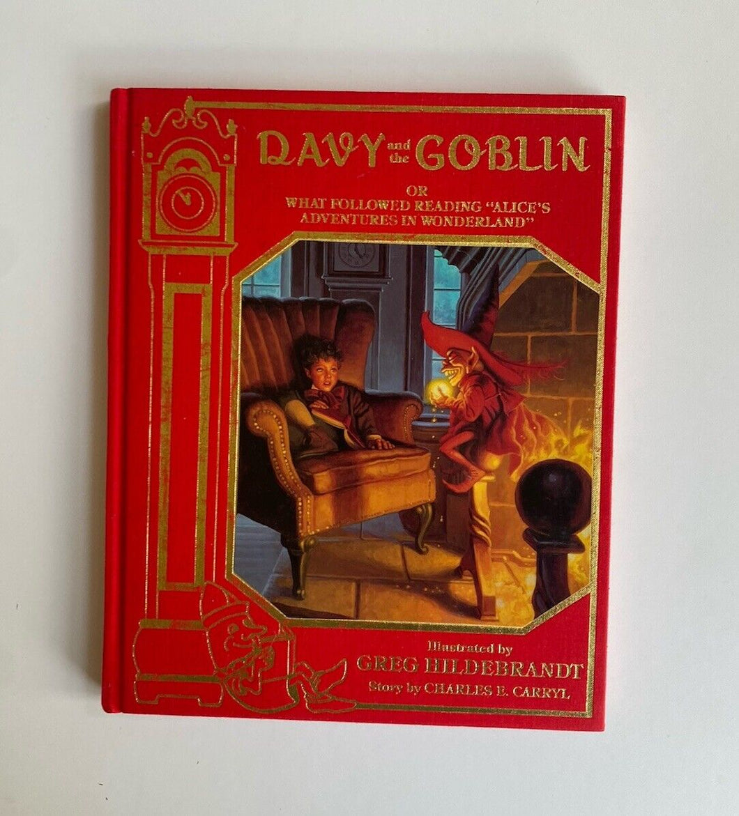 Davey and the Goblin by Charles E. Carryl kids hardcover adventure book, VGUC