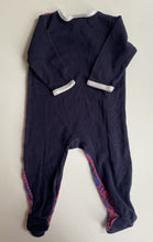 Load image into Gallery viewer, AFL Melbourne Demons baby size 6-12 months navy blue red one-piece, VGUC
