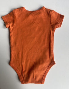 Carter's baby size 0-3 months orange t-shirt bodysuit shark fish, VGUC