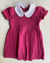 Load image into Gallery viewer, Ralph Lauren baby girl size 18-24 months pink cable knit wool blend dress, VGUC
